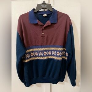 VINTAGE - Blair Men's Colorblock V-Neck Sweater